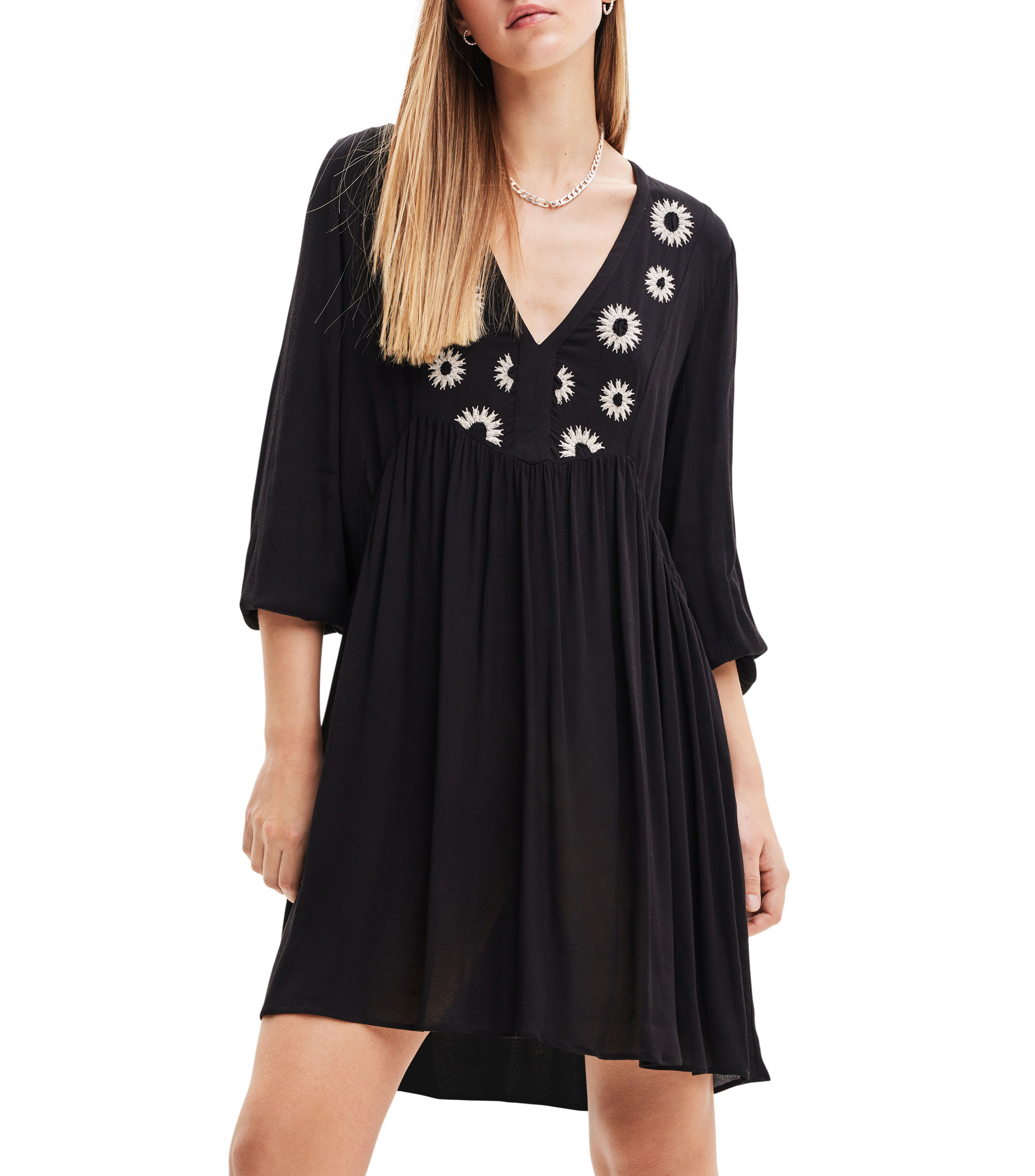 Desigual Women's Vest Tunic Dress - Geometric Print 3/4 Sleeve Woven Dress, Spring/Summer Fashion - View #7